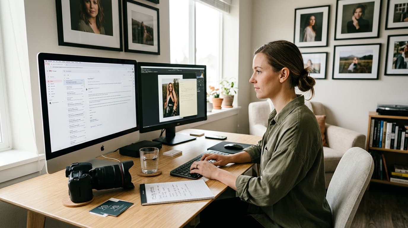 Photographer reviewing inquiry red flags and responding to how much pricing messages