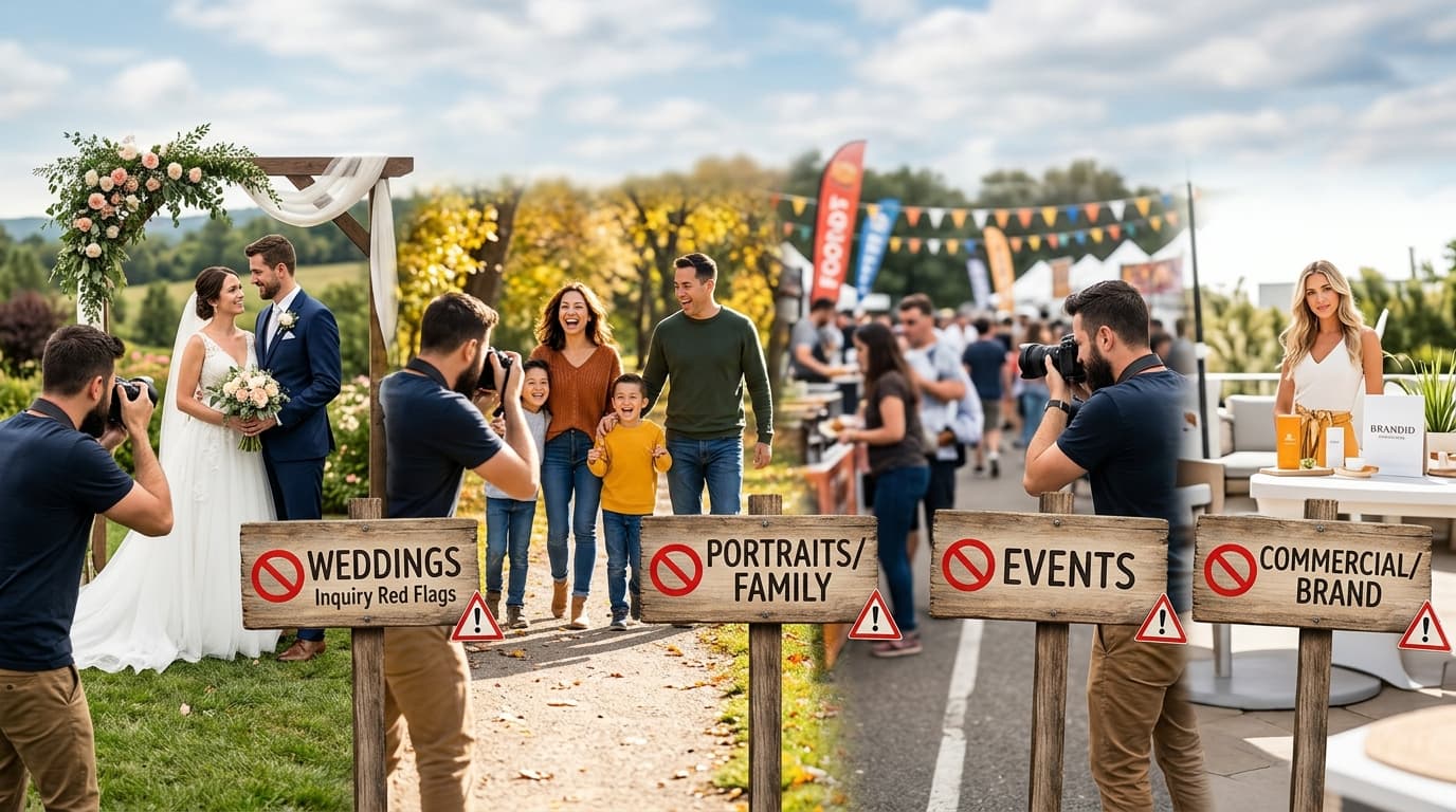 Inquiry red flags photographers should watch for across different photography niches