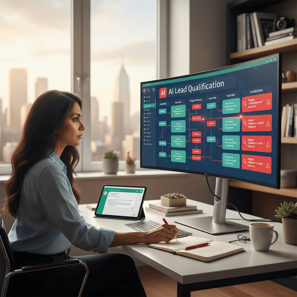 Photographer reviewing inquiry red flags in an AI lead qualification pipeline