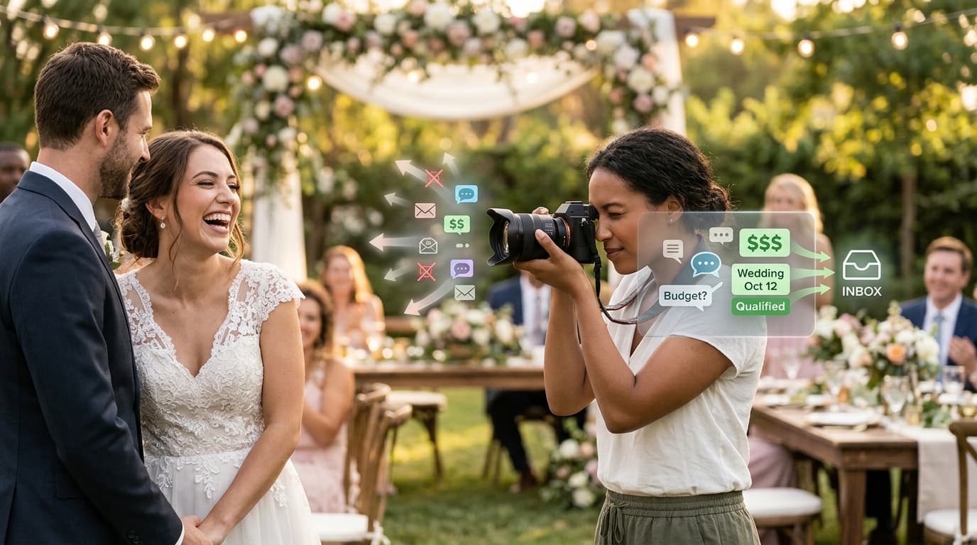 AI pre-qualifying photography inquiries before the photographer replies